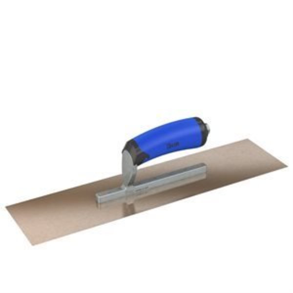 Steel City Trowels By Bon Finish Trowel, Sqr, Golden Stainless, 14X5, Comfort Grip, Short Shank 67-142